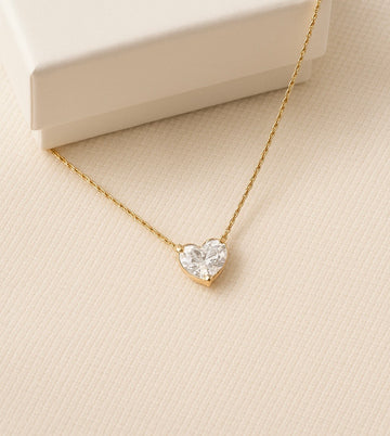 Heart stone necklace