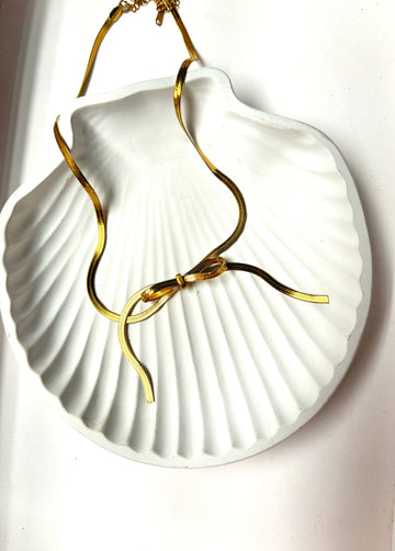 Golden Grace Bow Choker