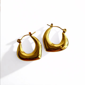 Gilded wave Hoops