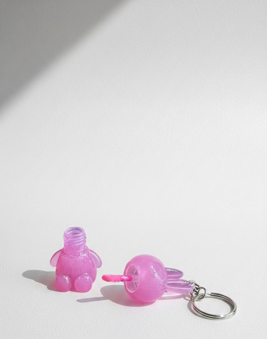 Kiavvi BunnyPop Lip Charm Keychain- Baby Pink
