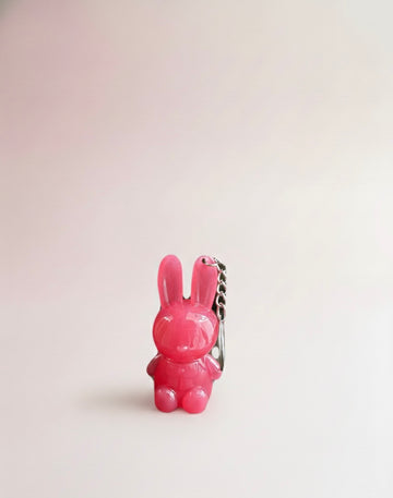 Kiavvi BunnyPop Lip Charm Keychain- Candy Pink