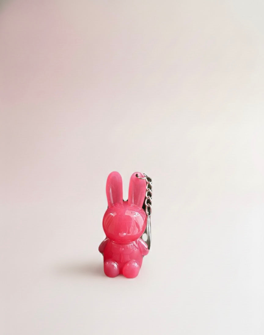 Kiavvi BunnyPop Lip Charm Keychain- Candy Pink