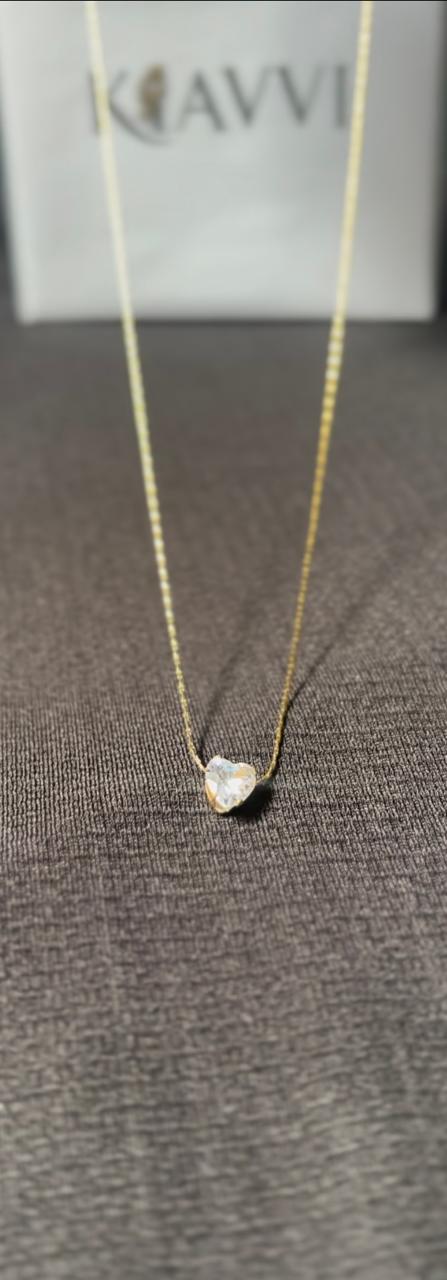 Heart stone necklace